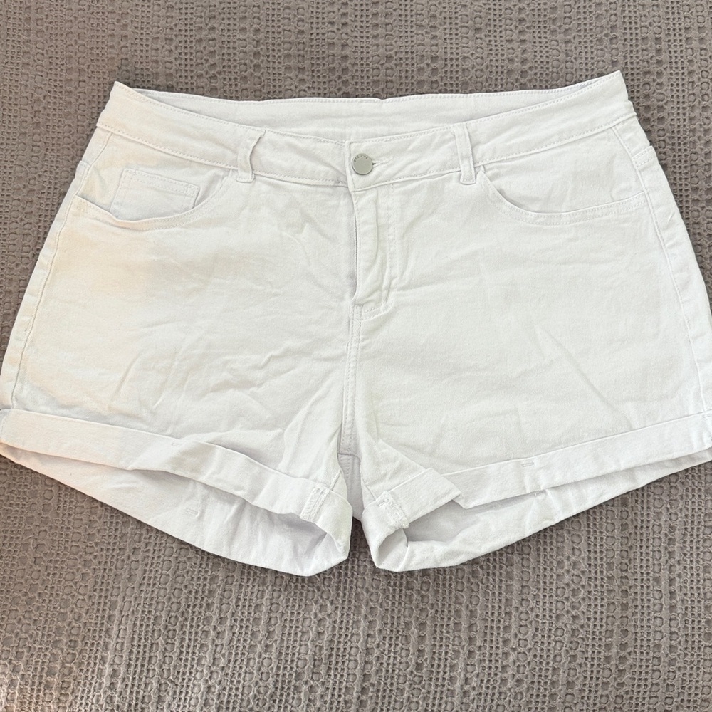 White Denim Shorts